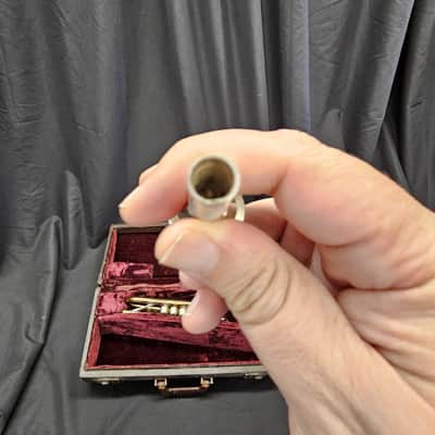 Olds Bb Cornet 1938 - Lacquered Brass w/ Nickel plating w/ original case image 22