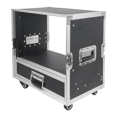 STRC-8U2DR | 8U Rack Case with 2U Rack Drawer, Casters, for 19" Amps, Mixers, Microphone Receivers image 5