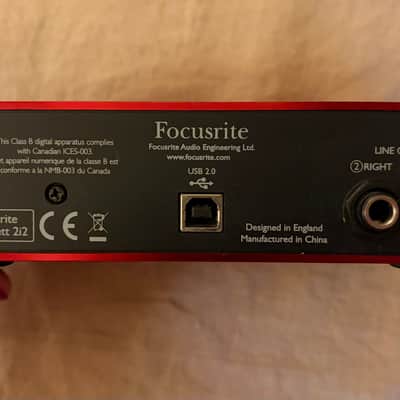 Focusrite Scarlett 2i2 USB 2.0 Audio Interface 2011 - 2016 - Red / Black image 4