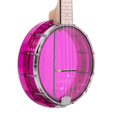 Gold Tone Little Gem (Amethyst): See-Through Banjo-Ukulele with Bag image 1