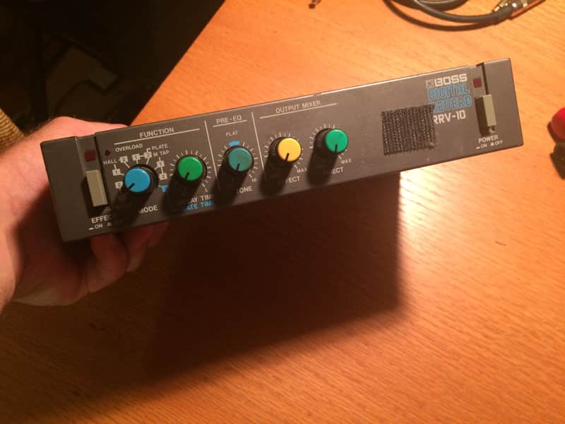Roland RRV 10 half-rack size digital reverb 1986 black image 1