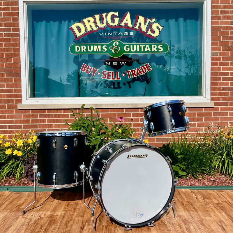 1960s Ludwig Super Classic Drum Set Black Panther 22/13/16