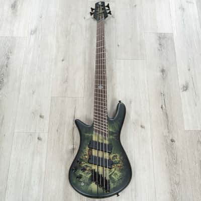 Spector NS Dimension 5 Multi-Scale 5-String Left-Handed Bass, Haunted Moss Matte image 3