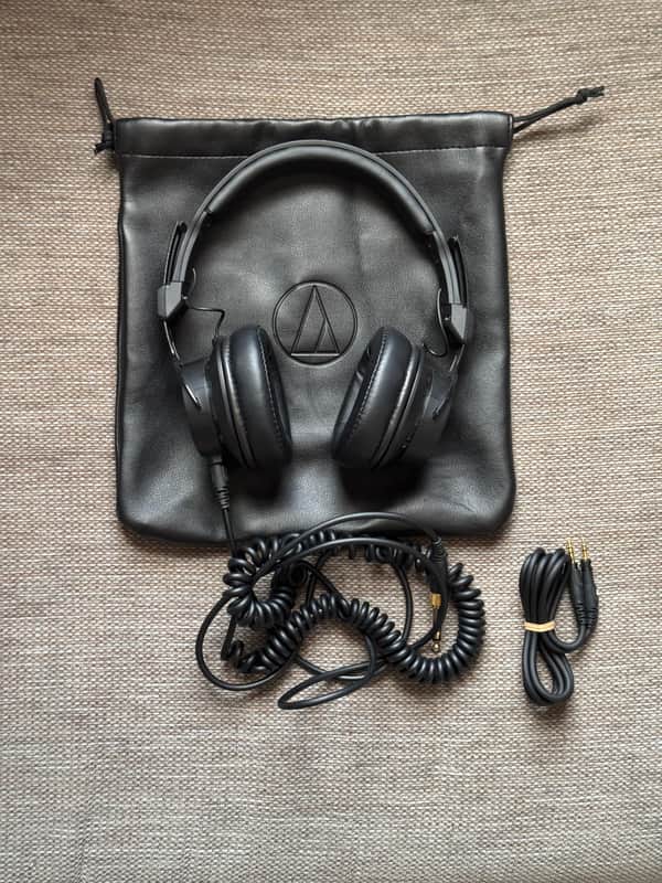 Audio-Technica ATH-M60x Professional On-Ear Monitor Headphones 2018 - Black image 1