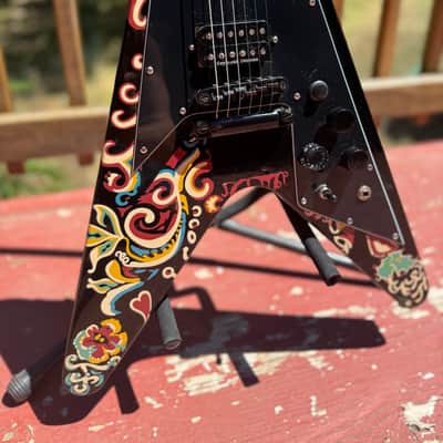 Epiphone Jimi Hendrix Love Drops Flying V electric guitar w/ original hardshell case image 3
