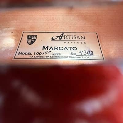Artisan Strings Marcato Model 100 2006 SN:4302 14" image 2