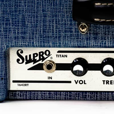 Supro 1642RT Titan 50-Watt 1x10" All-Tube Combo Amp – Blue Rhino Hide Tolex image 7