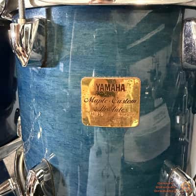 Yamaha Maple Custom Absolute 20,10,12,13,16 Drum Kit - Blue Lacquer image 6