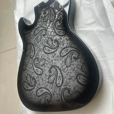 Black Custom Amoeba Finish Guitar Telecaster Tele Style Mahogany Wood Body image 5