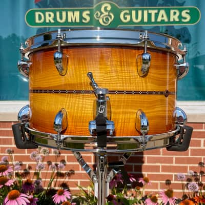 Tama Star Reserve 8x15 Maple/Bubinga Snare Drum Caramel Olive Ash Burst TMBS158S-OCOB image 4