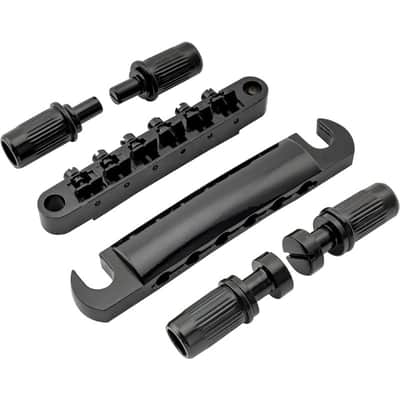 Guitar Tune-O-Matic Bridge and Stop Bar Tailpiece with Anchors and Studs Set for Epiphone Les Paul LP SG Style 6 String Electric Guitar,Black image 4