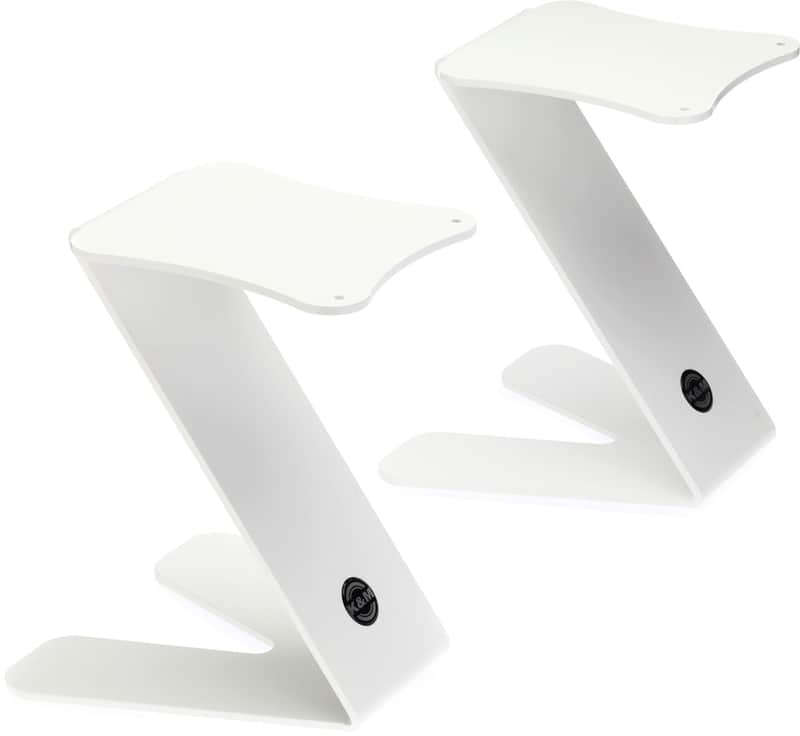 K&M 26773 Monitor Stand Tabletop Monitor Stand Set - White image 1