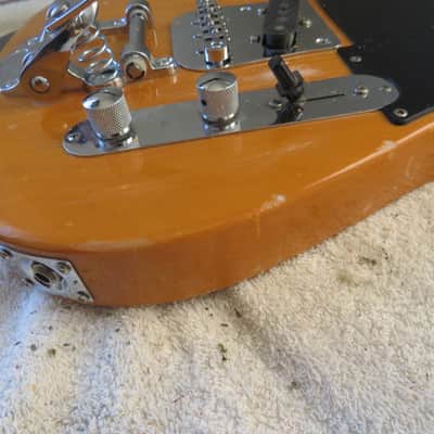 Telecaster style loaded body with tremlo Tele Tremlo loaded body unknown - butterscotch image 5