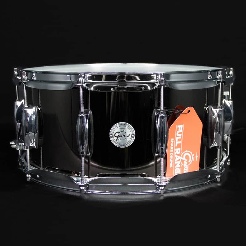 Gretsch Full Range 14" x 6.5" Black Nickel Over Steel Snare Drum image 1