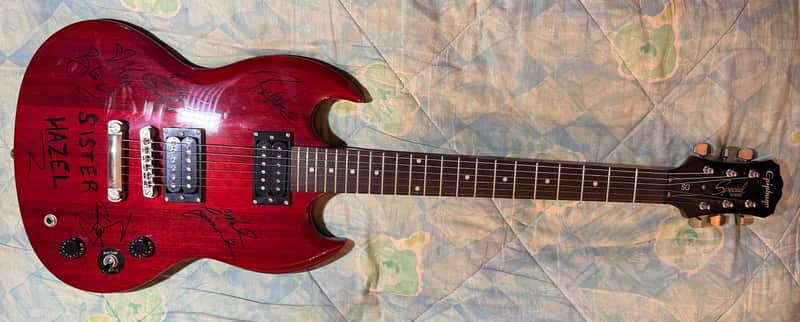 EPIPHONE Special Sg Electric Guitar autographed by Sister Hazel BAND image 1