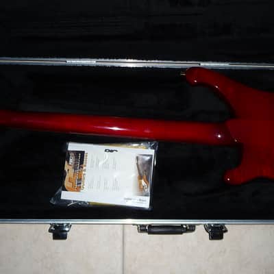 Rickenbacker 4004 CII Cheyenne 2008 Translucent Red Flamed Maple/Walnut with Bubinga Fretboard image 6