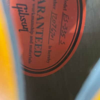 Gibson Memphis ES-335 Block 2015 - 2016 - Satin Sunburst image 14