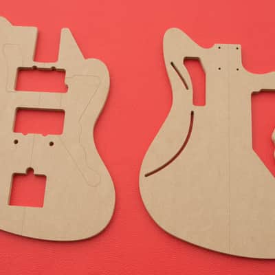 Jazzmaster Body Router Template CNC Luthier Tools 1/2" MDF 0.5" Fender imagen 7