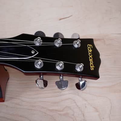 Edwards E-SA-125LTS Semi-Hollow Body With Bigsby MIJ 2013 Cherry Red Japan w/ Bag image 4