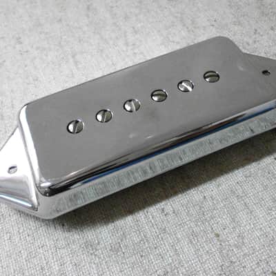 Q pickups DOG EAR P90 Pickup 1pc Bridge or Neck BLACK/CHROME/NICKEL/RAW NICKEL Casino Riviera Wildcat ES-330 Gibson Epiphone 50s 60s image 8