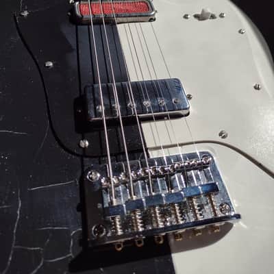 Jon's SG-Cruellacaster Black/White/Gold Sparkle with Gold Foil Pickup image 16