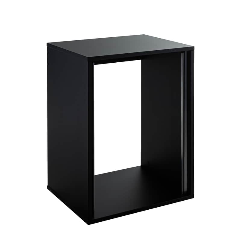 MUSIC STORE Studio Rack 16 HU Black Straight - Studio Rack image 1