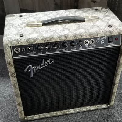 1987 Fender Champ 12 Tube Combo Amp - Snakeskin Tolex image 2