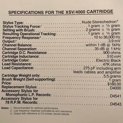 Pickering XSV/4000 Cartridge with D4000 Stylus & Pickering AS-2SPS Headshell image 14