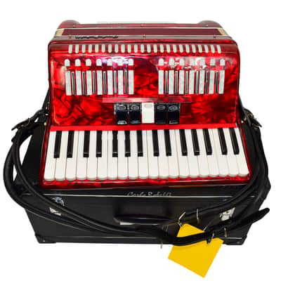 Carlo Robelli Piano Accordion, Red w/ Case & Straps image 1