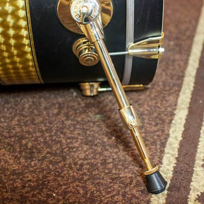 DW Collector's Gold Leaf Rally Stripe Over Ebony Kit - 20,10,12,14 - SO#1153902 image 8