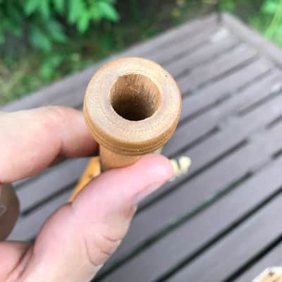 Moroccan Ghaita  Folk Oboe double reed oiled olive wood image 4