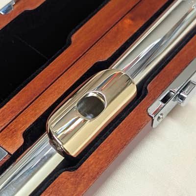 Pearl Sterling Silver Vigore Flute Headjoint – Largo Cut – 3K Gold Lip Plate image 2