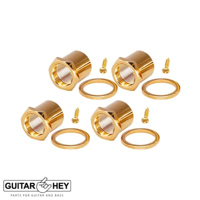 NEW Gotoh GB707 Bass Machine Heads 4-in-line Tuners TREBLE SIDE w/ Screws - GOLD image 2