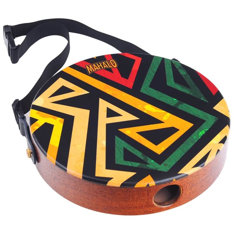 Mahalo Lap Top Cajon Drum With Strap & Gig Bag Geometric Style image 1