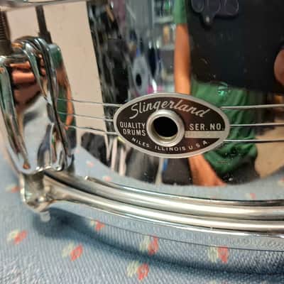 Slingerland Sound king model No.130 - Gene Kruppa Chrome Over Brass Snare image 2