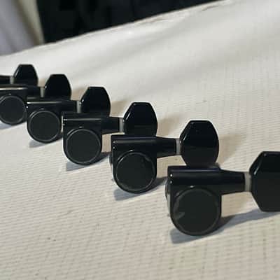 2000's Korean Era Ibanez S & RG Series Black Dual Pin Tuning Pegs Tuners 6 In LIne image 1
