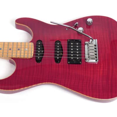 2000 Fender Showmaster FMT Custom Shop - Bing Cherry Transparent - Carved Flame Top Strat - COA and Case image 6
