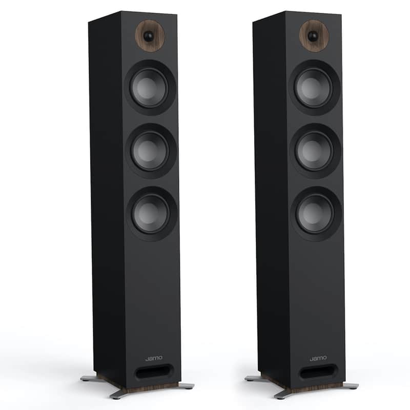 Jamo S 809 Dolby Atmos Floorstanding Speakers, Black, Pair with 5.25" & 4" Woofers + S 810 Sub + AVR-S770H Receiver image 1
