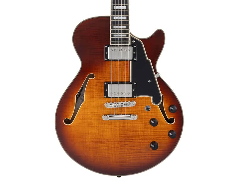 D'Angelico Premier SS Electric Guitar w/Gig Bag - Dark Iced Tea Burst - B-Stock image 1