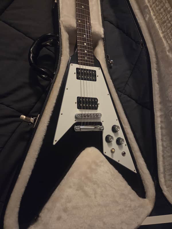 Free Shipping! Gibson Flying V 2007 - Ebony With Hardshell Case image 1