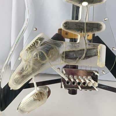 Barclay Acrylic Strat-Style Guitar w/ Transparent Acrylic Headstock – Rare (1990s–2000s) image 15