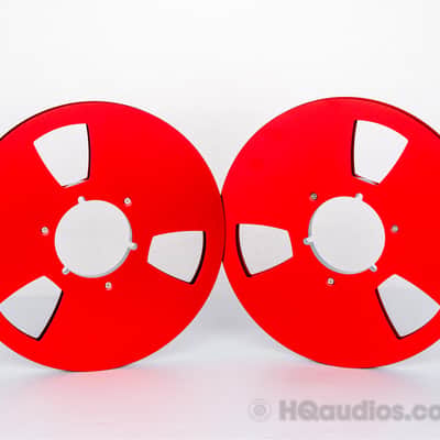 Aluminum Empty Tape Reel for Reel To Reel Tape Recorder (Single)– 10.5” – Red Color 1Yr WRT image 3