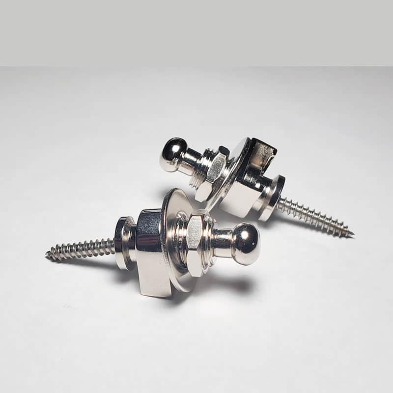 Chrome strap locks for electric guitar or bass image 1