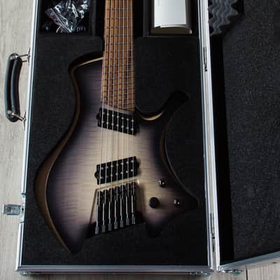 Skervesen Shoggie Singlecut 7-String Headless Guitar Fanned Fret Black Burst image 13