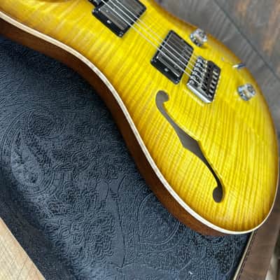 PRS Wood Library Custom 24 Semi-Hollow Flame Maple 10 Top Korina Body/Neck Ebony FB - Livingston Lemondrop 394891 image 15
