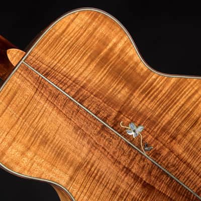 Huss & Dalton 30th Anniversary OM - Bearclaw Italian Spruce & Flamed Koa #3 of 10 image 13