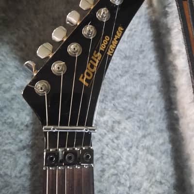 Kramer Focus 80s Focus 1000 Banana Headstock 80s Egg Robin Blue image 8