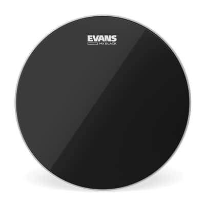 Evans MX Black Marching Tenor Drum Head, 13 Inch image 1