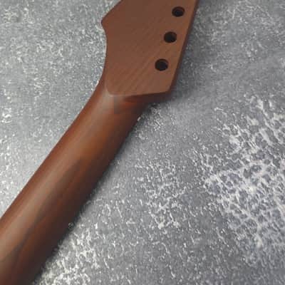 S Style Dark Flame Roasted Maple Neck, Stainless Steel, S Type Electric Guitar Neck, 22 Medium Jumbo Jescar Frets, Guitar Part And Replacement Vintage image 4