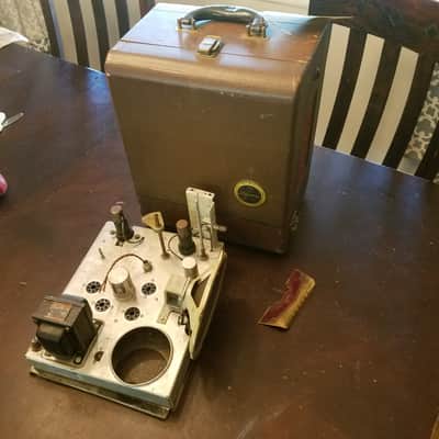 Revere T100 6V6 mono tube amp project 5x7 speaker case leather handle 1950 image 1